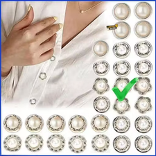 Pearl Brooch Button